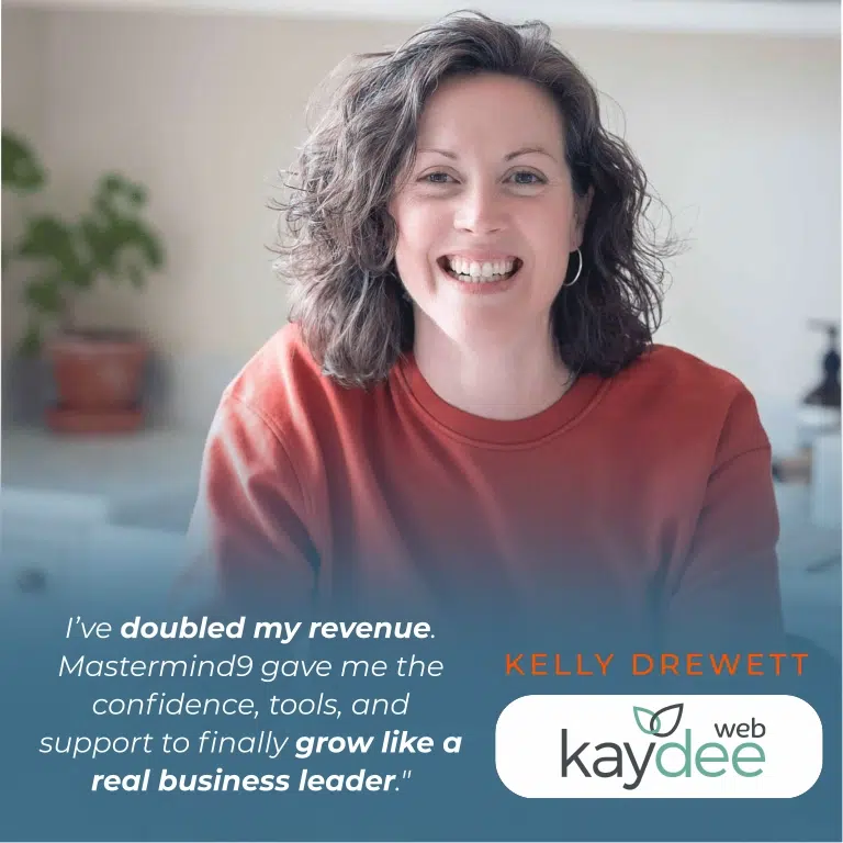 Kelly, a small business owner, shares her success with Mastermind9 mastermind group for UK business owners